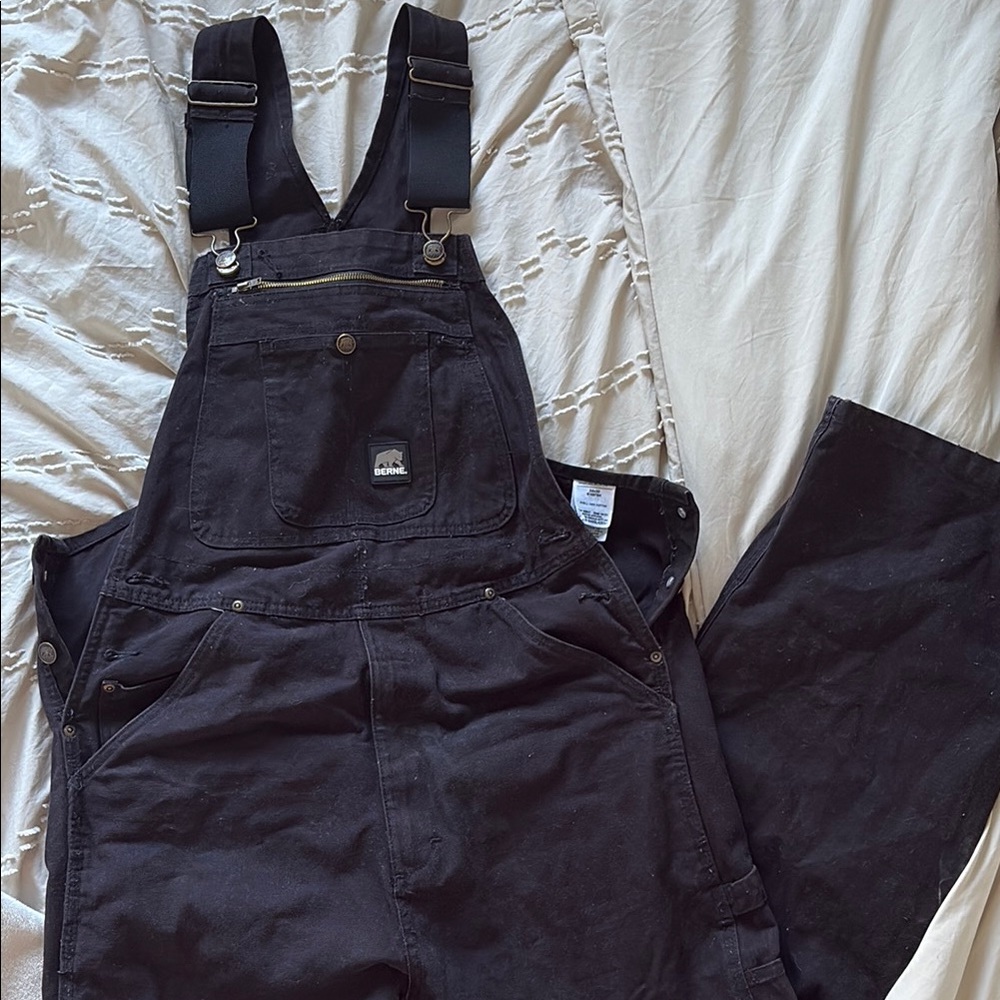 Black Overalls with Adjustable Straps